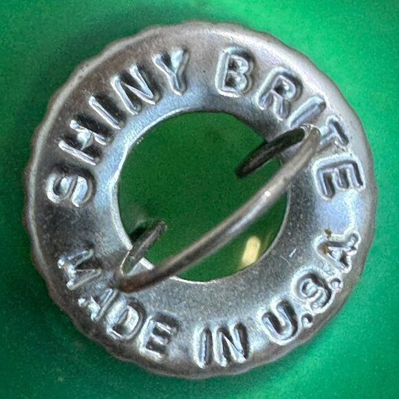 Vintage Emerald Green Christmas Tree Ornaments Set 12 Shiny Brite Glass Baubles - Picture 6 of 11